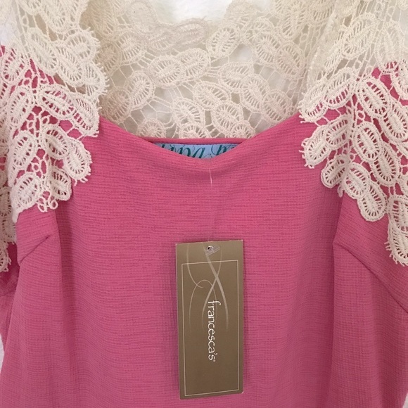 🌟HP🌟 Francesca’s Pink Dress w/ Lace Detail - Picture 3 of 4
